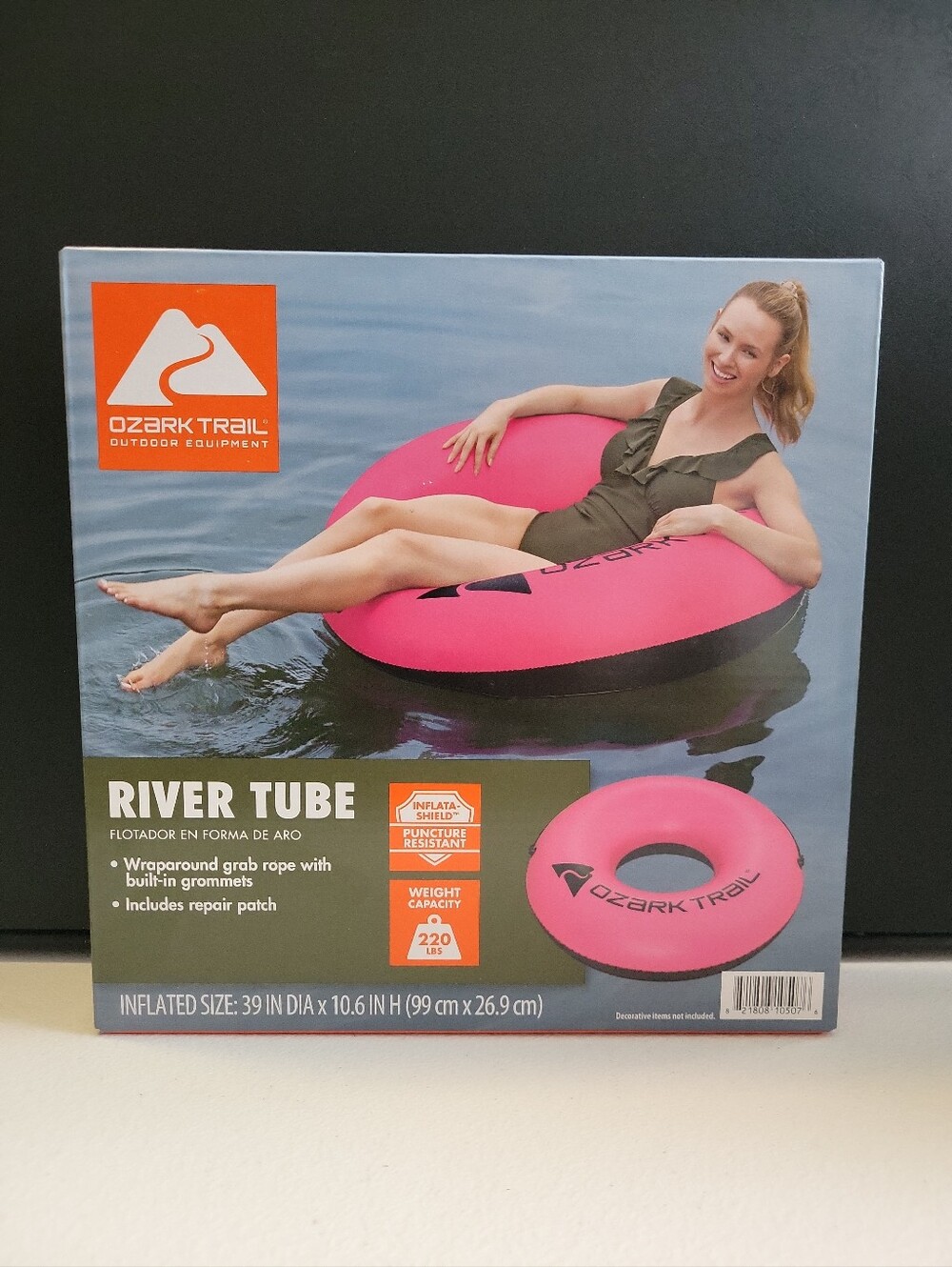 Ozark Trail Pink and Black River Tube Float